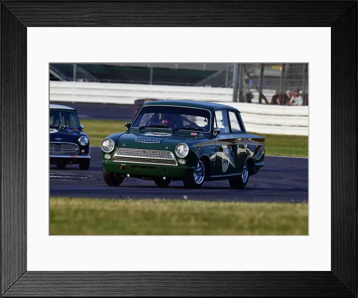 Framed Print : CJ12 0746 David Dickenson, Ford Lotus Cortina Framed Print : CJ12 0746 David Dickenson, Ford Lotus Cortina