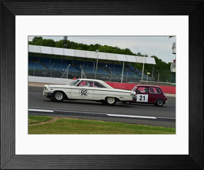 Framed Print : CM33 8501 Fred Shepherd, Bill Shepherd, Ford Galaxie, Aaron Smith, Austin Mini Cooper S