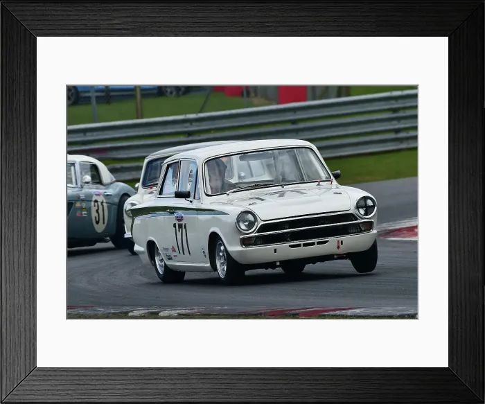 Framed Print : CM32 5845 Allan Ross-Jones, Ford Lotus Cortina