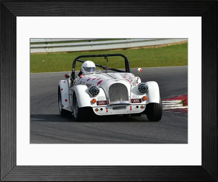 Framed Print : CM32 6017 John Richards, Morgan Plus 4 Clubsport