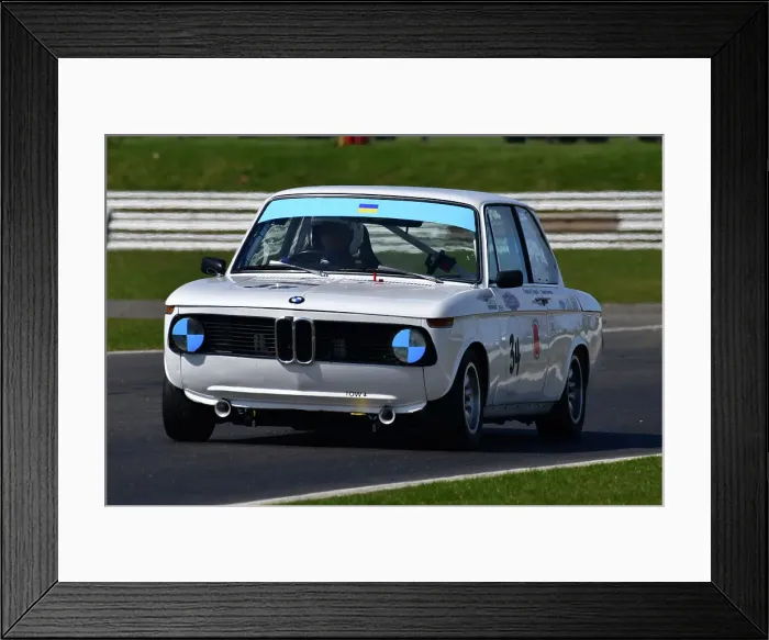 Framed Print : CJ10 4978 Charles Tippet, Claire Norman, BMW 2002ti