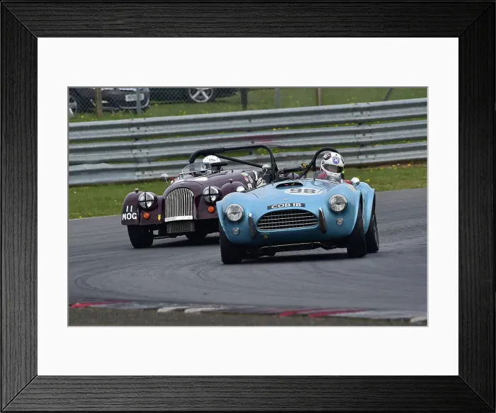 Framed Print : CM33 0757 Kevin Kivlochan, AC Cobra, Richard Plant, Morgan Plus 8