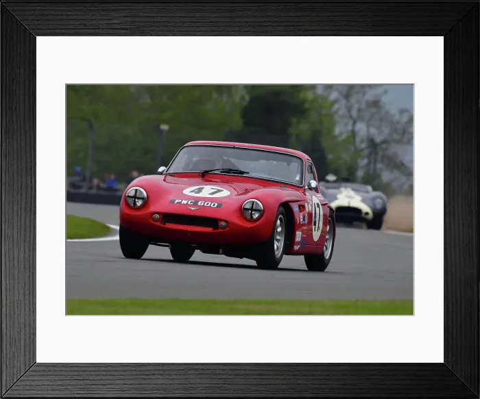 Framed Print : CJ10 9351 Malcolm Paul, Rick Bourne, TVR Grantura Mk3