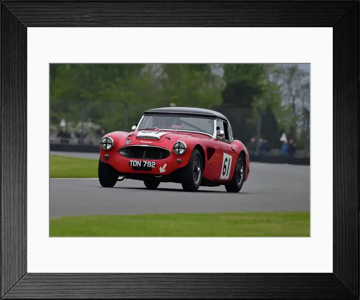 Framed Print : CJ10 9382 Jeremy Welch, Doug Muirhead, Austin Healey 3000