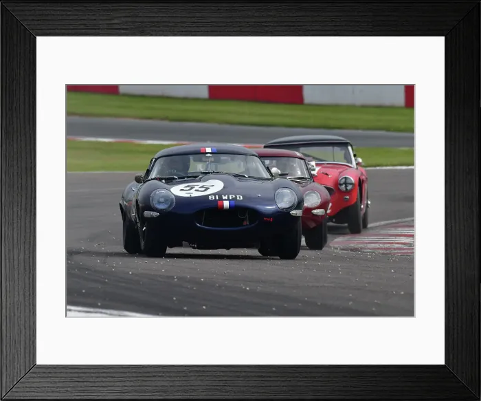 Framed Print : CJ10 9831 Martin Melling, Mark Burton, Jason Minshaw, Jaguar E-Type Low Drag
