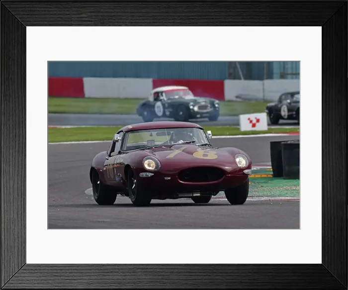 Framed Print : CJ10 9855 Rupert Clevely, Jack Tetley, Nick Maton, Jaguar E-Type