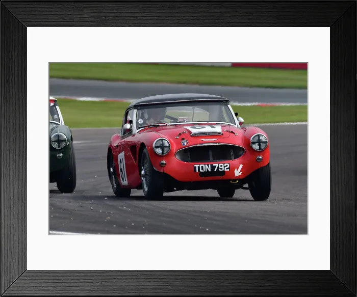 Framed Print : CJ10 9857 Jeremy Welch, Doug Muirhead, Austin Healey 3000