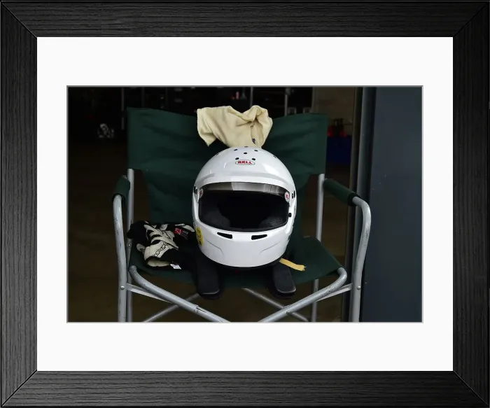Framed Print : CM33 2463 Helmet on chair Framed Print : CM33 2463 Helmet on chair