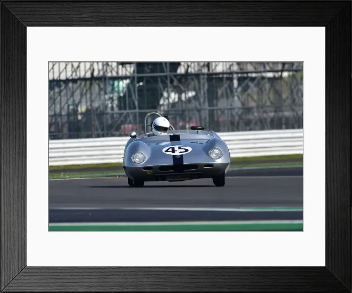 Framed Print : CM33 2479 Rod Begbie, Elva Climax Mk4 Framed Print : CM33 2479 Rod Begbie, Elva Climax Mk4