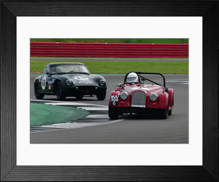 Framed Print : CJ11 0182 Peter Garland, Morgan Plus 8, Martin Stowe, TVR Grantura Mk3 Framed Print : CJ11 0182 Peter Garland, Morgan Plus 8, Martin Stowe, TVR Grantura Mk3