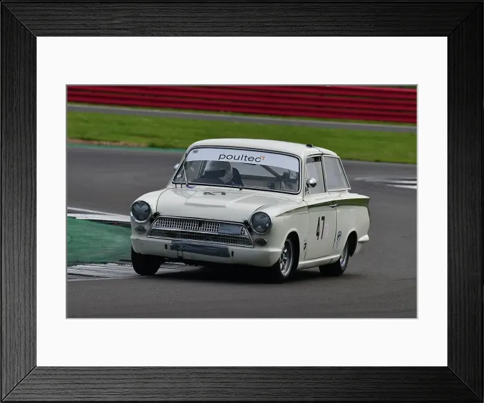 Framed Print : CJ11 0188 Nigel Cox, Ford Lotus Cortina Framed Print : CJ11 0188 Nigel Cox, Ford Lotus Cortina