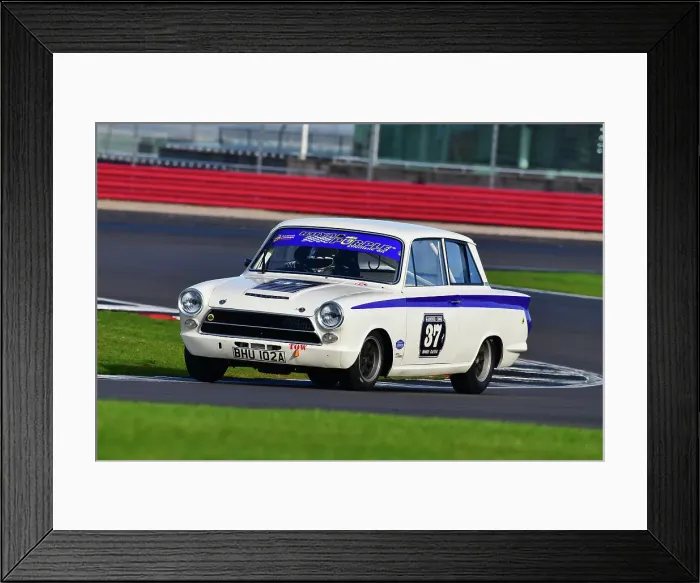 Framed Print : CJ12 3196 Mike Gardiner, Josh Cook, Ford Lotus Cortina Framed Print : CJ12 3196 Mike Gardiner, Josh Cook, Ford Lotus Cortina