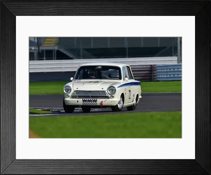 Framed Print : CJ12 3278 Jon Wood, Mike Pickford, Ford Lotus Cortina