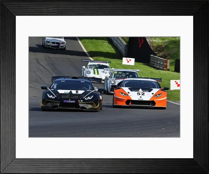 Framed Print : CJ12 9357 Jason McInulty, David McInulty, Lamborghini Huracan Super Trofeo EVO, Ron Maydon, Craig Davies