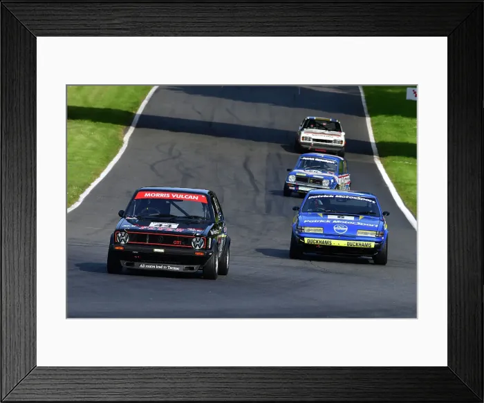 Framed Print : CJ12 9441 Jim Morris, Mat Jackson, Volkswagen Golf GTi Mk1, Mike Whitaker Snr, Patrick Motorsport Rover SD1