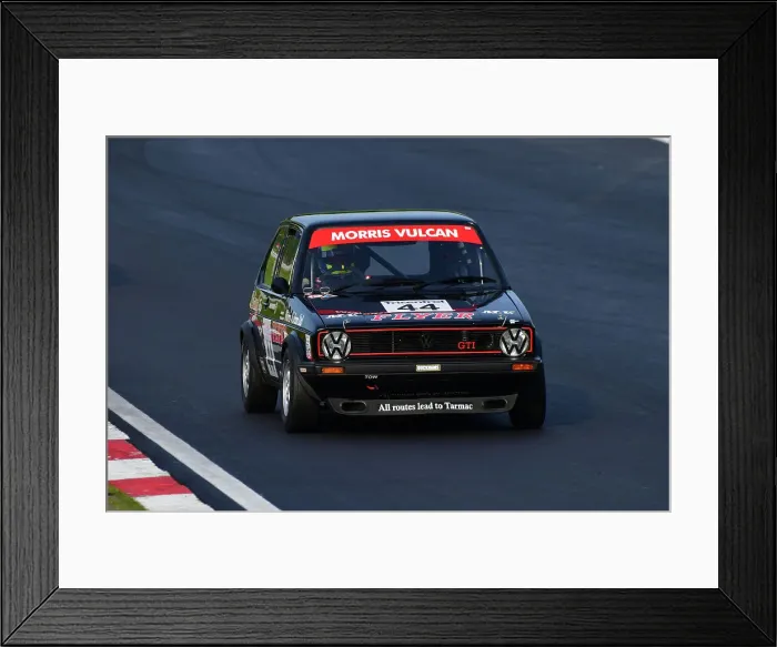 Framed Print : CJ12 9617 Jim Morris, Mat Jackson, Volkswagen Golf GTi Mk1
