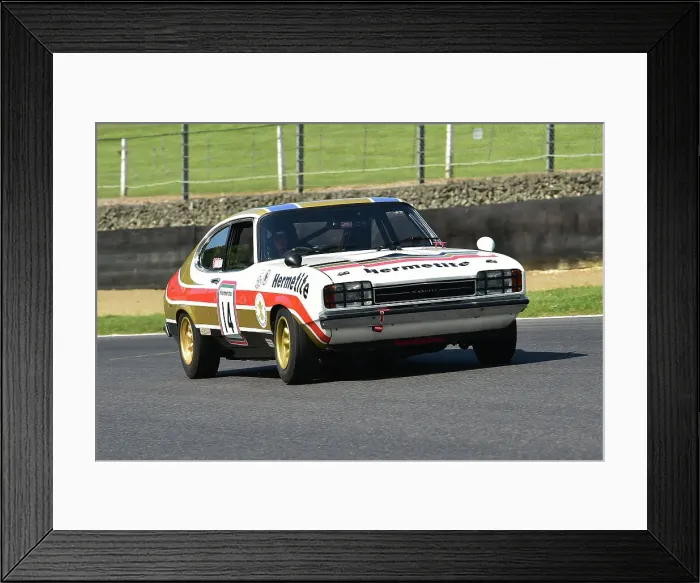 Framed Print : CM34 7948 John Spiers, Nigel Greensall, Ford Capri Hermetite Framed Print : CM34 7948 John Spiers, Nigel Greensall, Ford Capri Hermetite