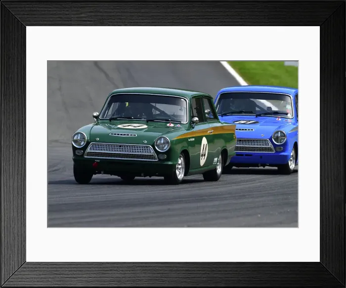 Framed Print : CJ12 9114 David Dickenson, Ford Lotus Cortina Framed Print : CJ12 9114 David Dickenson, Ford Lotus Cortina