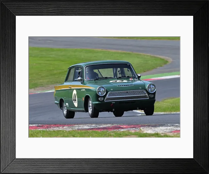 Framed Print : CJ12 9168 David Dickenson, Ford Lotus Cortina Framed Print : CJ12 9168 David Dickenson, Ford Lotus Cortina