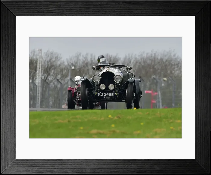 Framed Print : CM34 6305 Steve Ward, Josh Ward, Bentley 4½ litre Framed Print : CM34 6305 Steve Ward, Josh Ward, Bentley 4½ litre