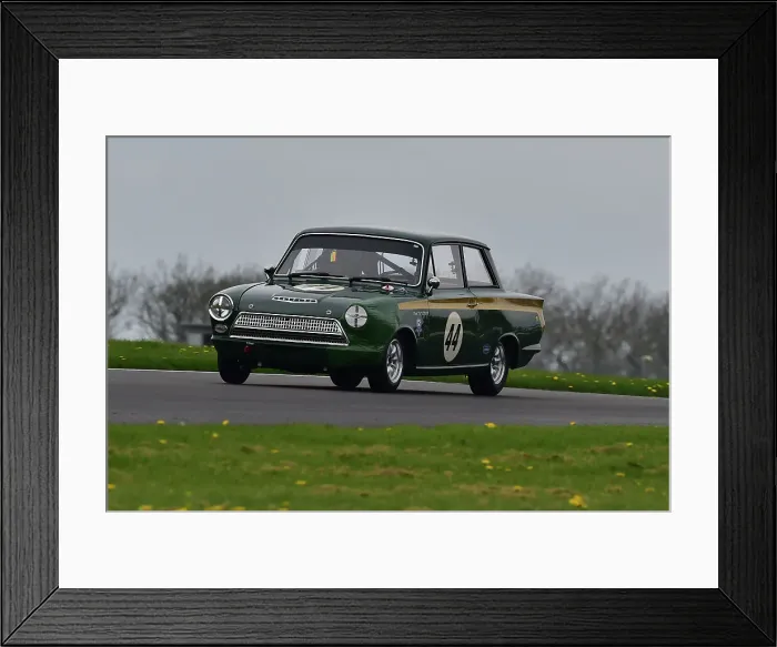 Framed Print : CM34 6325 David Dickenson, Lotus Ford Cortina Mk1 Framed Print : CM34 6325 David Dickenson, Lotus Ford Cortina Mk1