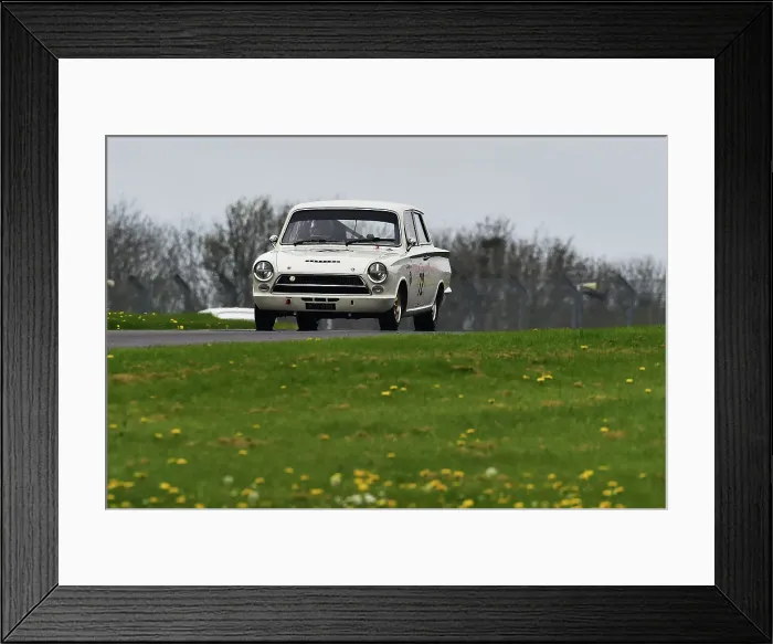 Framed Print : CM34 6326 Roy Alderslade, Lotus Ford Cortina Mk1