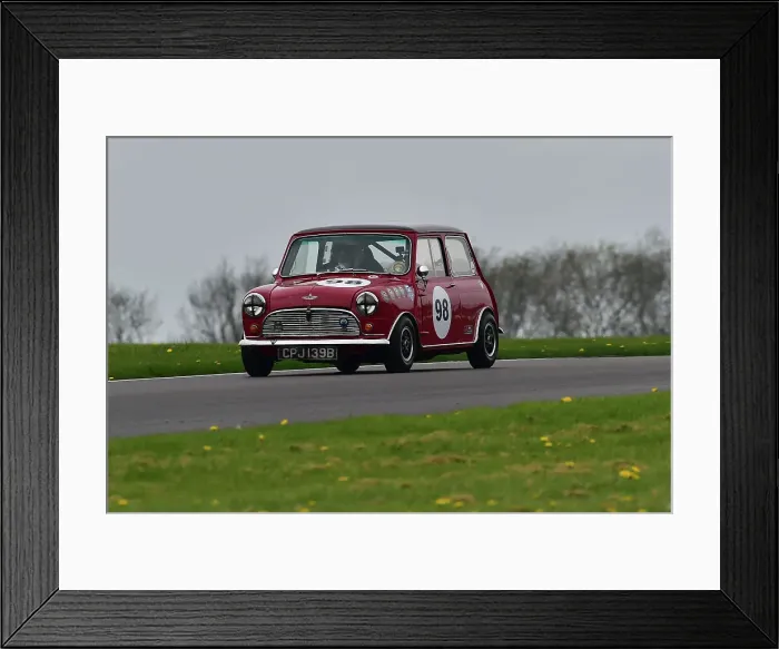 Framed Print : CM34 6333 John Davies, Mike Davies, Austin Mini Cooper S