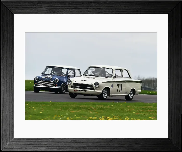 Framed Print : CM34 6338 Peter Smith, Guy Smith, Lotus Ford Cortina Mk1, Alice Locke, Richard Locke, Mini Cooper S Framed Print : CM34 6338 Peter Smith, Guy Smith, Lotus Ford Cortina Mk1, Alice Locke, Richard Locke, Mini Cooper S