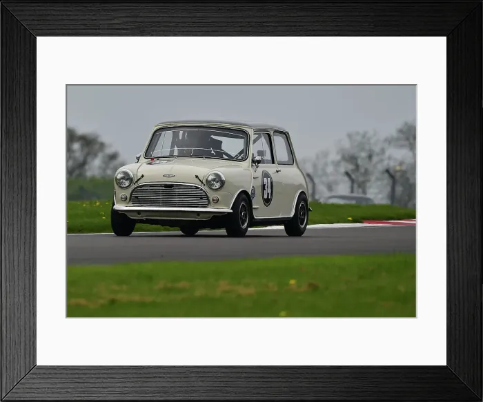 Framed Print : CM34 6428 Tom Bell, Joe Ferguson, Austin Mini Cooper S