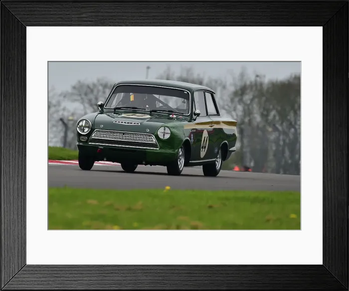 Framed Print : CM34 6439 David Dickenson, Lotus Ford Cortina Mk1 Framed Print : CM34 6439 David Dickenson, Lotus Ford Cortina Mk1
