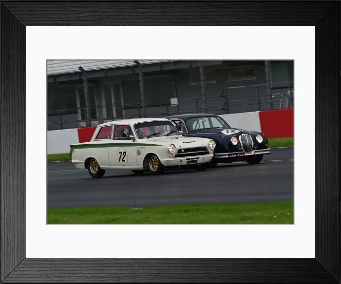 Framed Print : CM34 6930 Roy Alderslade, Lotus Ford Cortina Mk1, Grant Williams, Jaguar Mk2 Framed Print : CM34 6930 Roy Alderslade, Lotus Ford Cortina Mk1, Grant Williams, Jaguar Mk2