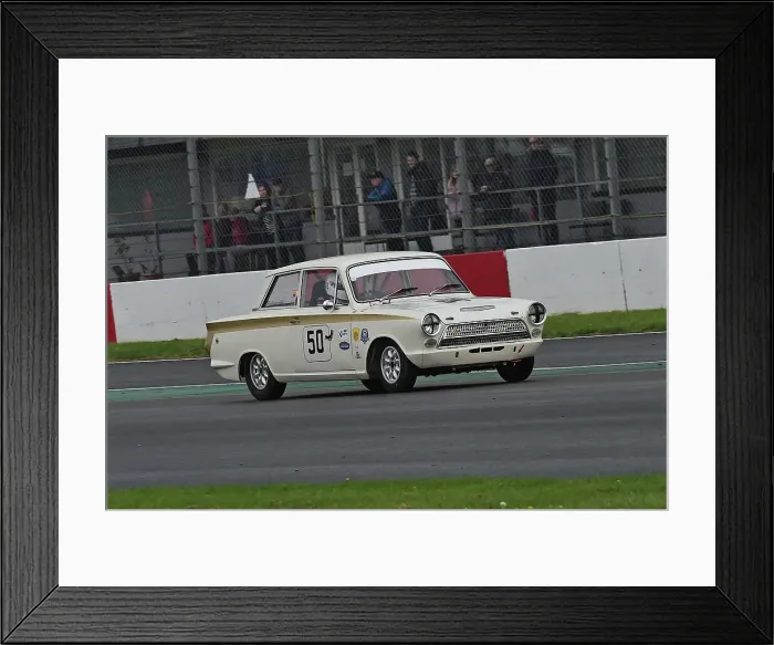 Framed Print : CM34 6945 John Ure, Nick Wigley, Lotus Ford Cortina Mk1 Framed Print : CM34 6945 John Ure, Nick Wigley, Lotus Ford Cortina Mk1