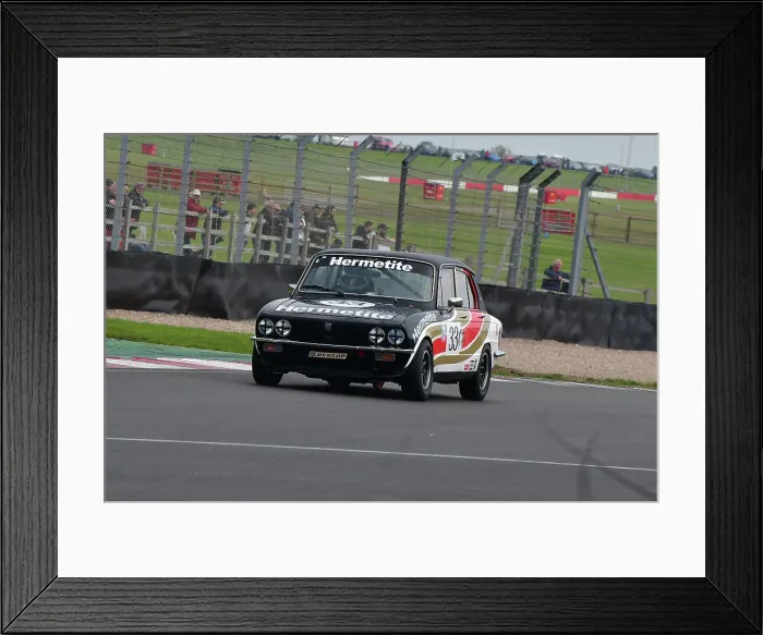 Framed Print : CJ12 7018 Ken Clarke, Tim Clarke, Triumph Dolomite Sprint