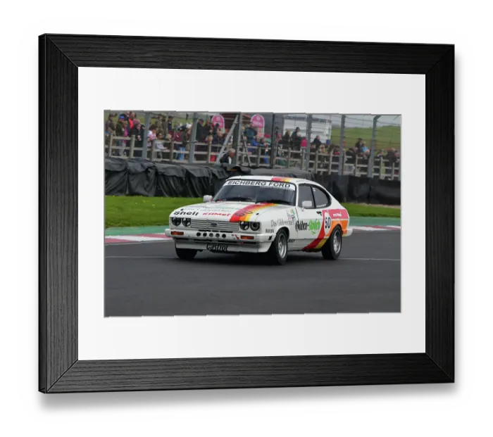 Framed Print : CJ12 7024 Mark Thomas, Ford Capri 3 litre S Framed Print : CJ12 7024 Mark Thomas, Ford Capri 3 litre S