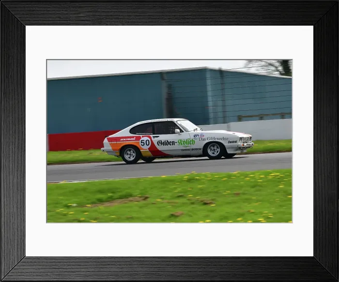 Framed Print : CJ12 7056 Mark Thomas, Ford Capri 3 litre S Framed Print : CJ12 7056 Mark Thomas, Ford Capri 3 litre S