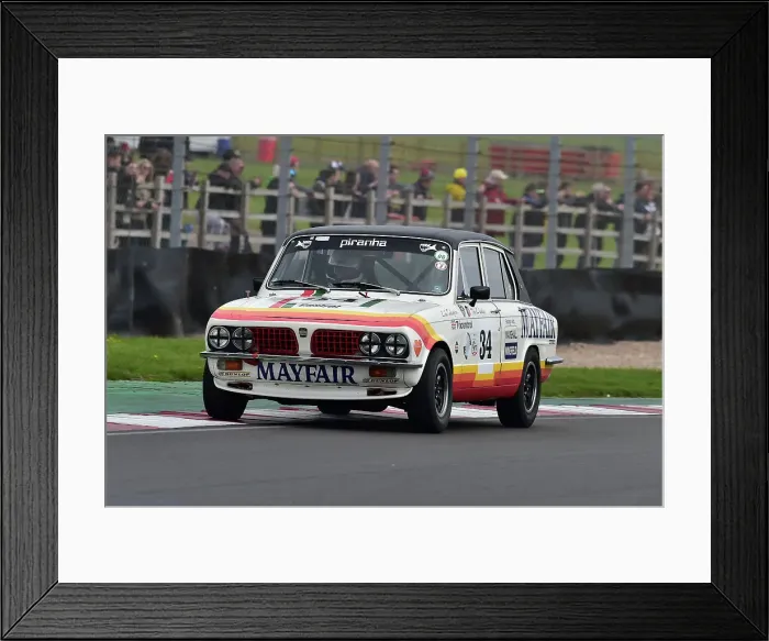 Framed Print : CM34 6514 Tim Clarke, Ken Clarke, Triumph Dolomite Sprint