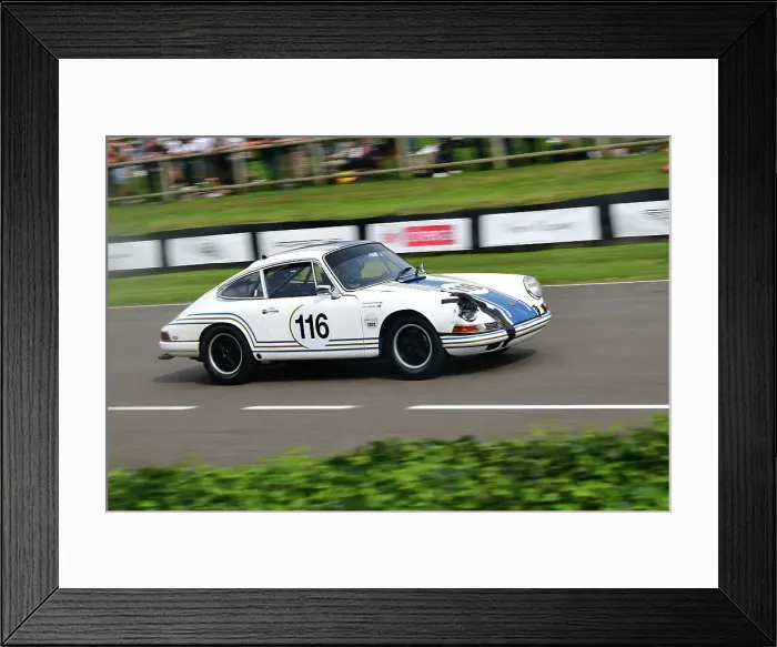 Framed Print : CJ13 1128 Mark Webber, Bonamy Grimes, Porsche 911