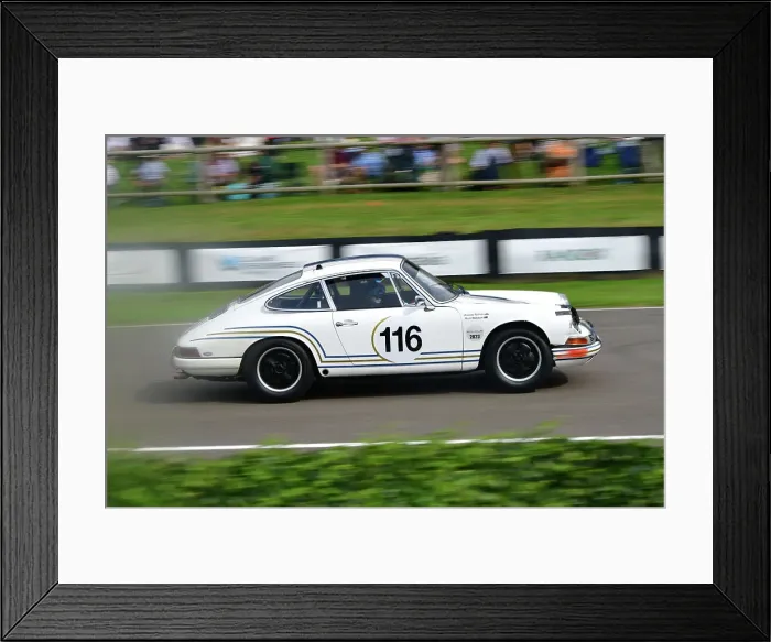 Framed Print : CJ13 1150 Mark Webber, Bonamy Grimes, Porsche 911