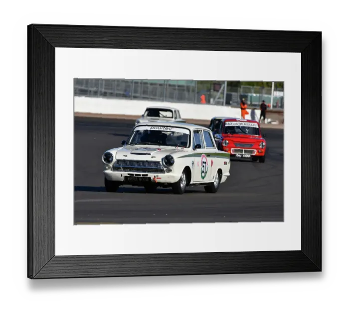 Framed Print : CJ12 2839 David Hall, Ford Lotus Cortina Framed Print : CJ12 2839 David Hall, Ford Lotus Cortina