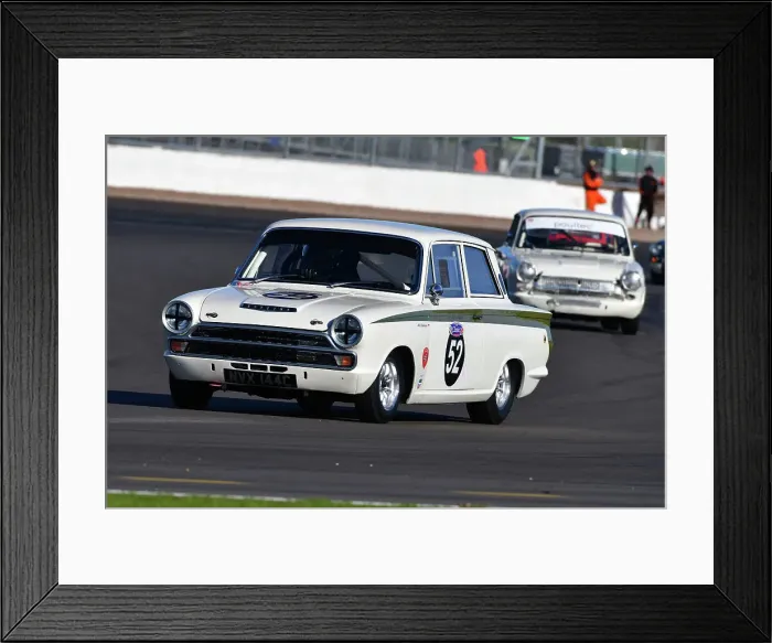 Framed Print : CJ12 2842 Mike Stephenson, Ford Lotus Cortina