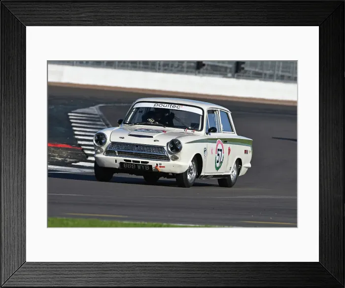 Framed Print : CJ12 2858 David Hall, Ford Lotus Cortina Framed Print : CJ12 2858 David Hall, Ford Lotus Cortina