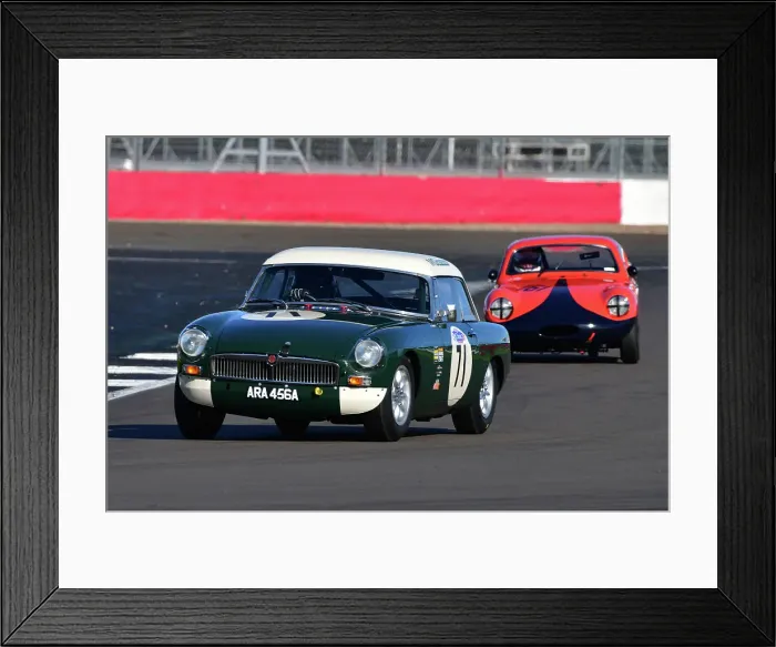 Framed Print : CJ12 2902 Geoff Gouriet, MG B Framed Print : CJ12 2902 Geoff Gouriet, MG B
