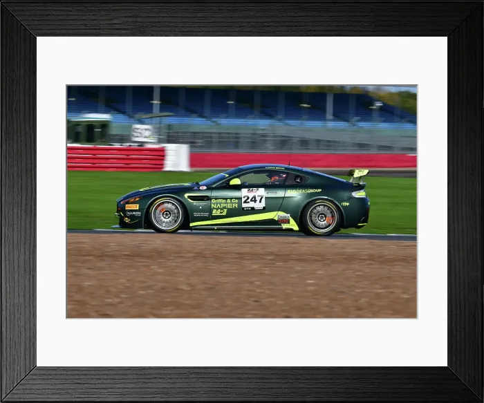 Framed Print : CJ12 3361 Chris Griffin, Aston Martin Vantage GT4 Framed Print : CJ12 3361 Chris Griffin, Aston Martin Vantage GT4