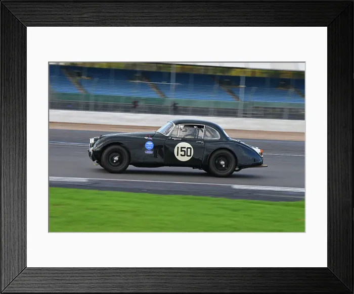 Framed Print : CJ12 4399 Claire Keith-Lucas, Chris Keith-Lucas, Jaguar XK150S FHC