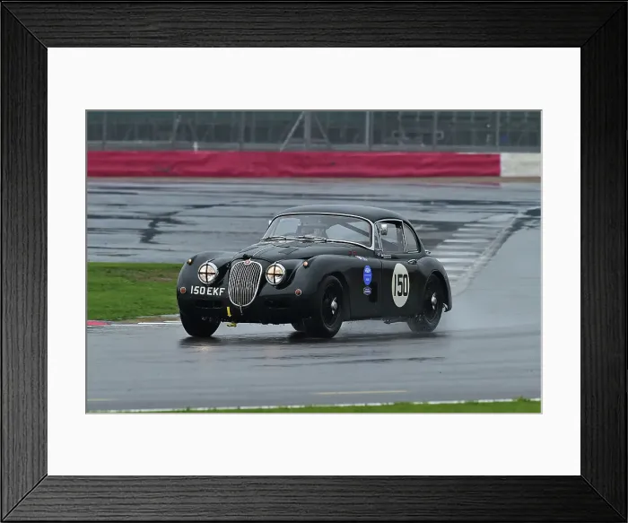 Framed Print : CM34 3624 Claire Keith-Lucas, Chris Keith-Lucas, Jaguar XK150S FHC