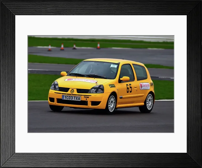 Framed Print : CJ13 4187 Harry Sherrard, Renault Clio Cup 172 Framed Print : CJ13 4187 Harry Sherrard, Renault Clio Cup 172