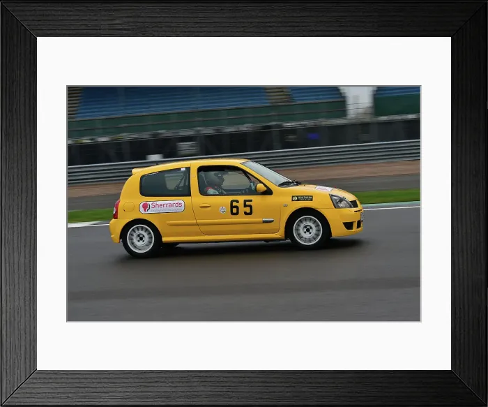 Framed Print : CM35 2576 Harry Sherrard, Renault Clio Cup 172 Framed Print : CM35 2576 Harry Sherrard, Renault Clio Cup 172