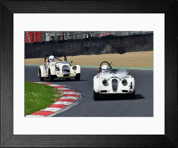 Framed Print : CJ13 4493 David Wenman, Jaguar XK120, Andrew Wenman, Morgan Plus 4