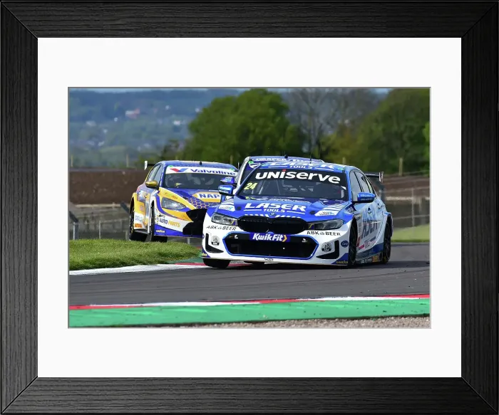 Framed Print : CM35 5197 Jake Hill, BMW 330e M Sport, Laser Tools Racing with MB Motorsport