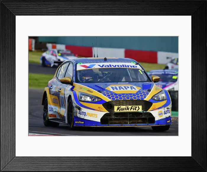 Framed Print : CJ13 9125 Ashley Sutton, Ford Focus ST, NAPA Racing UK Framed Print : CJ13 9125 Ashley Sutton, Ford Focus ST, NAPA Racing UK